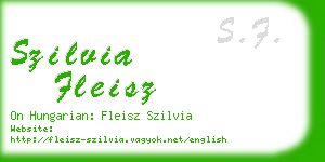 szilvia fleisz business card